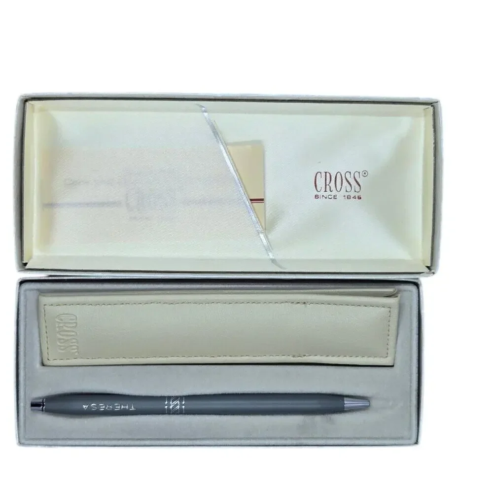 Vintage Cross Ballpoint Pen in Gray/Gunmetal with Engraving 